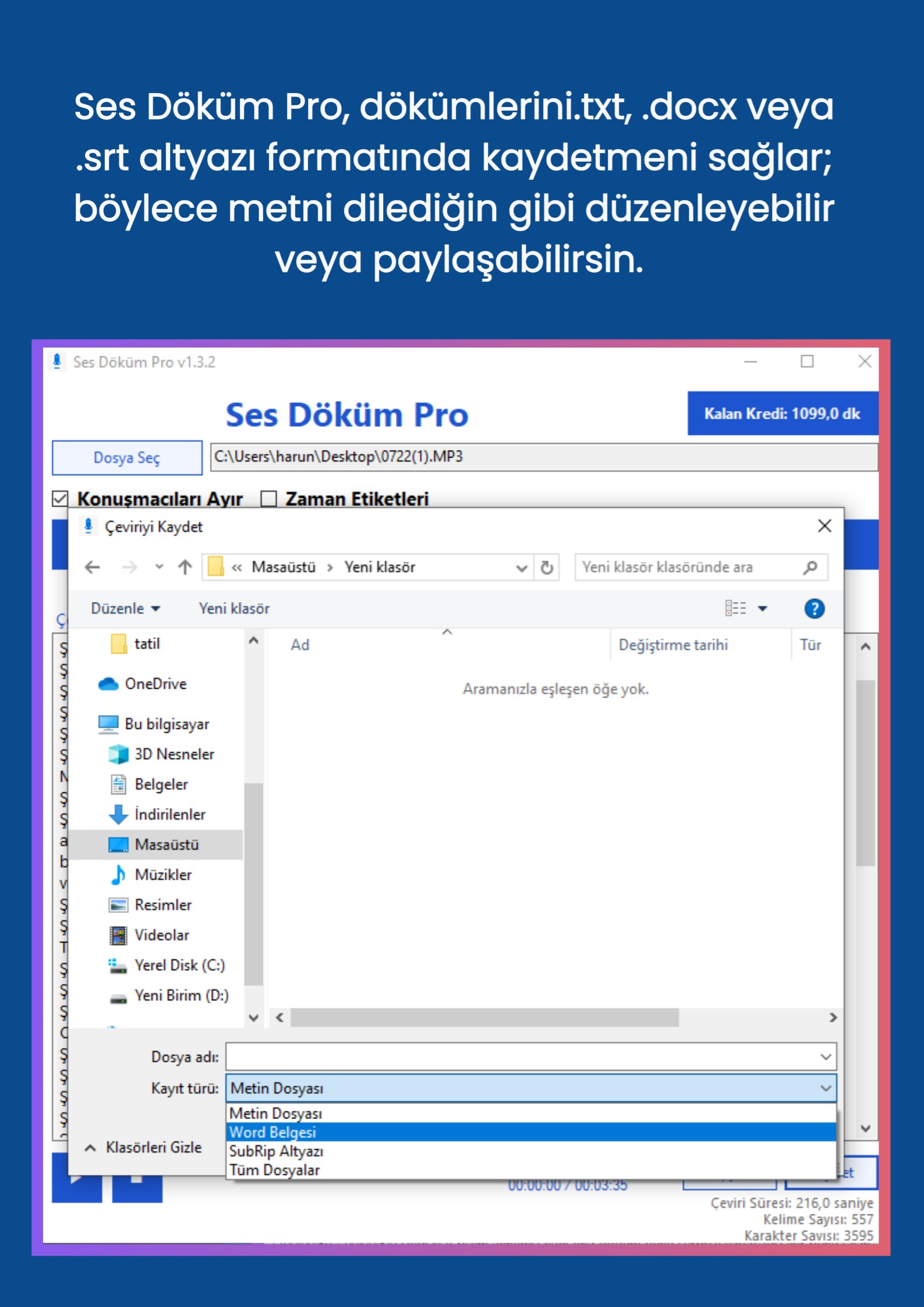 Ses Döküm Pro Özellik 2
