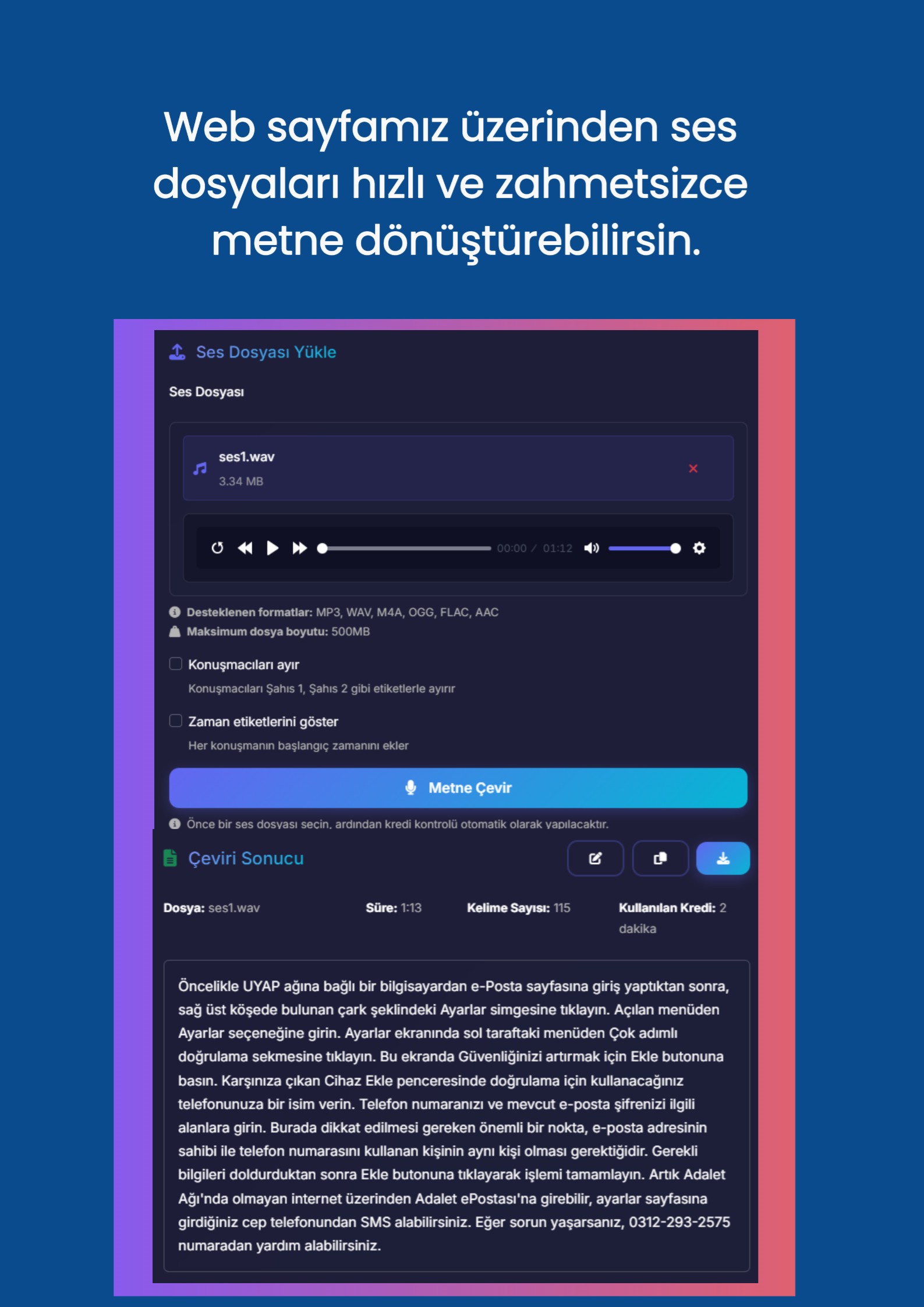 Ses Döküm Pro Özellik 1